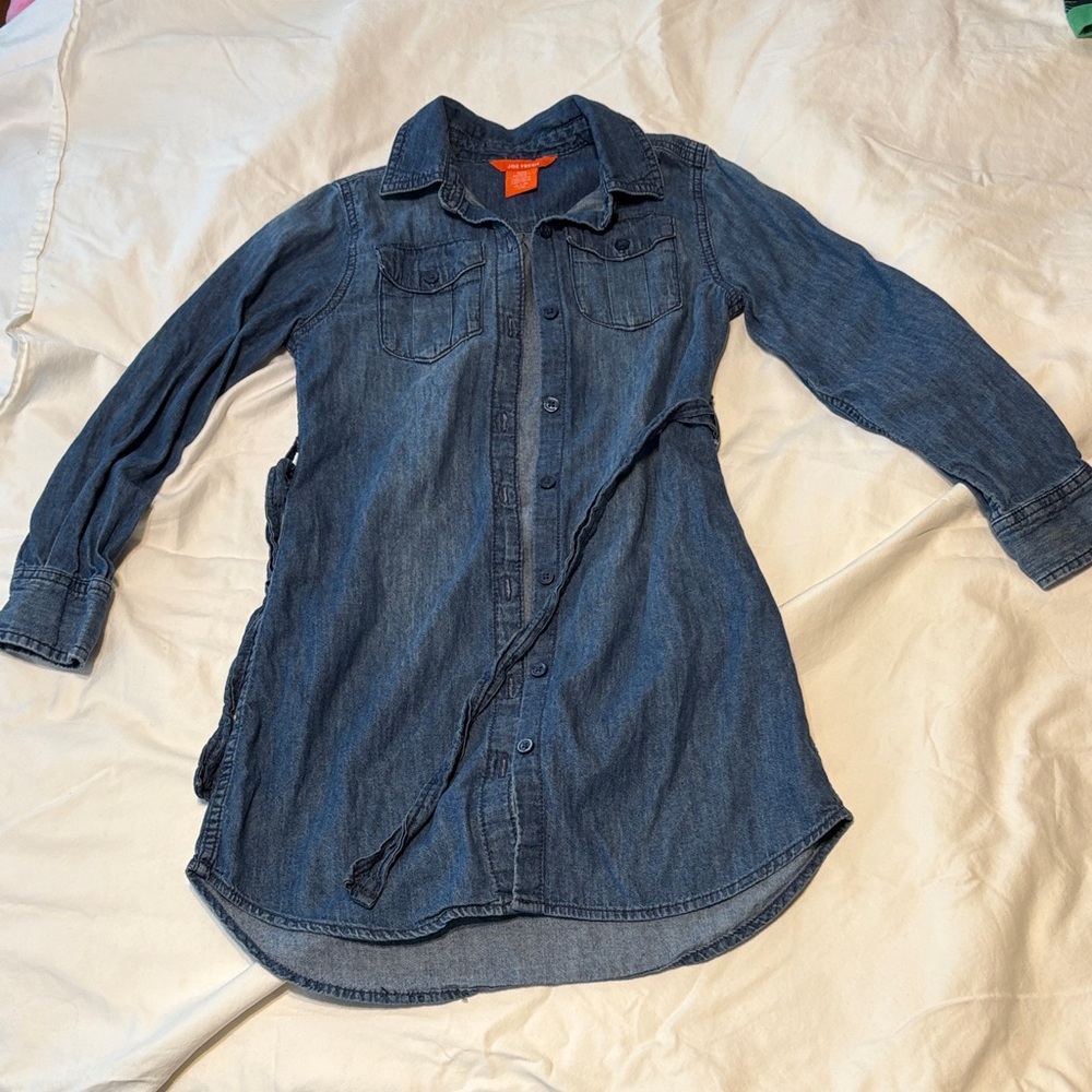 Denim Button-Up Shirt Dress
